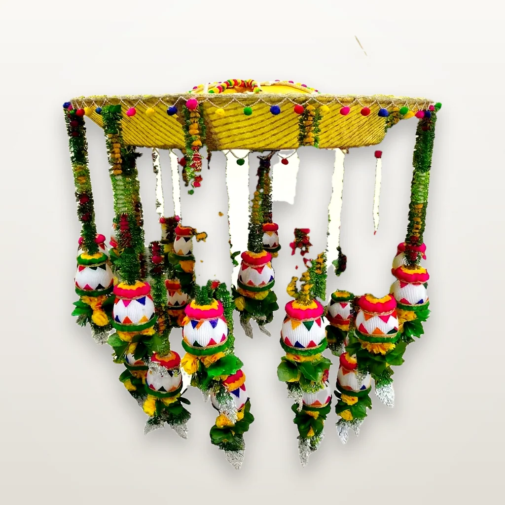 Green Marigold Genda Chandelier