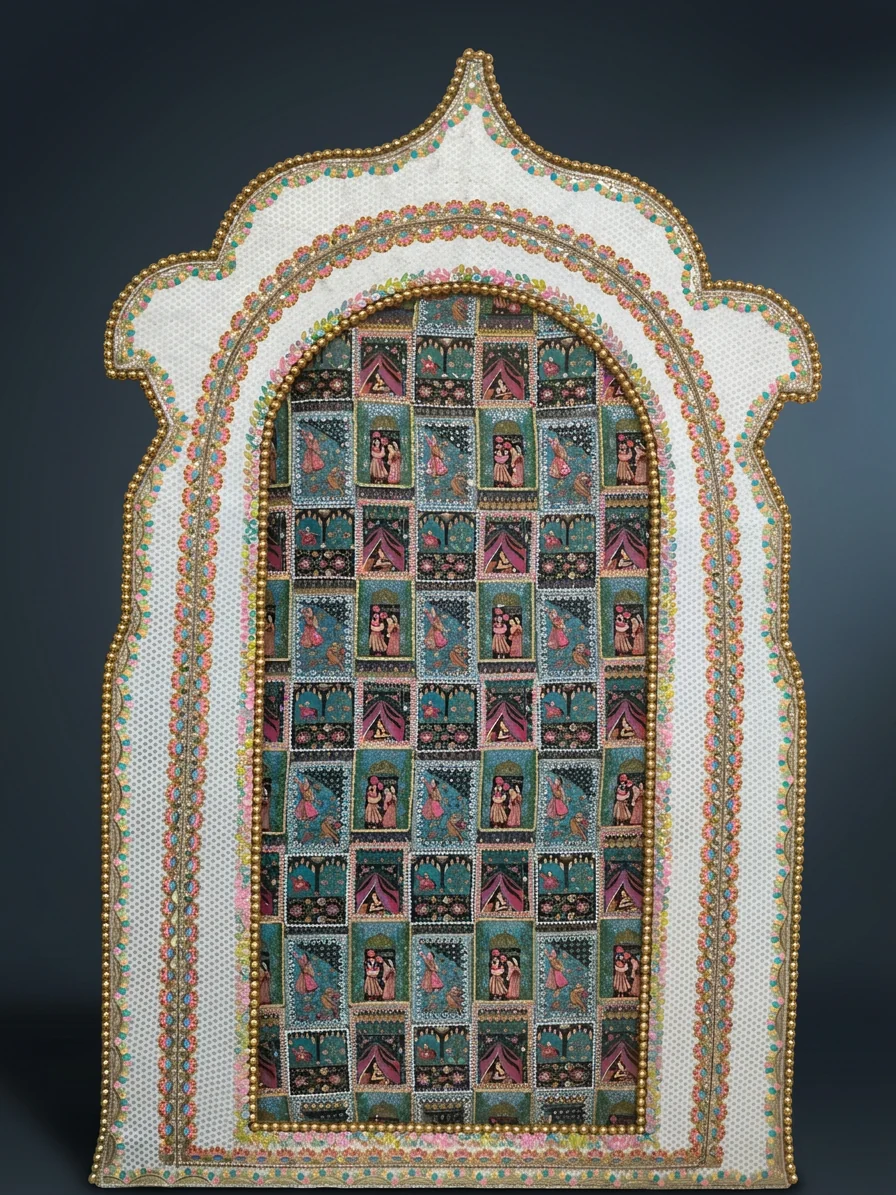 Beaded Arch Mirror Frame