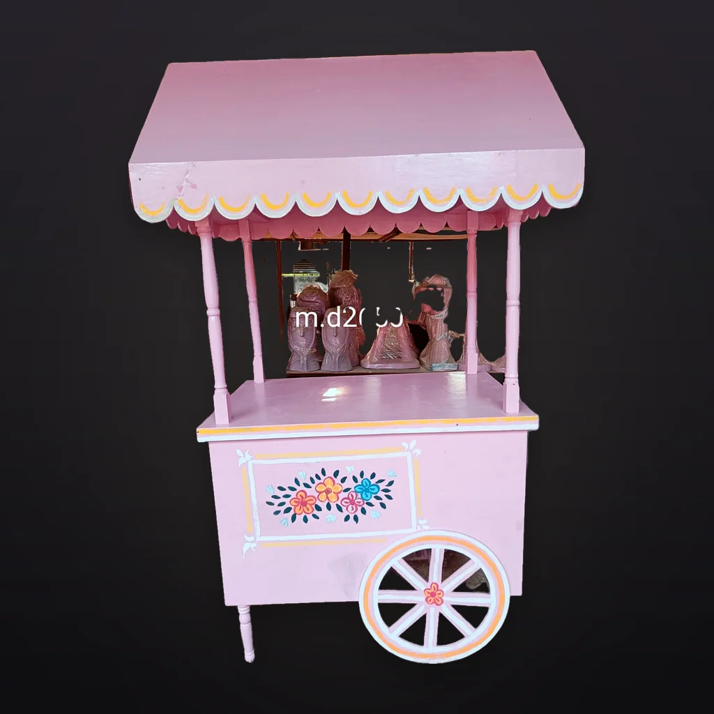 Pink Candy Bazaar Cart with Wheels