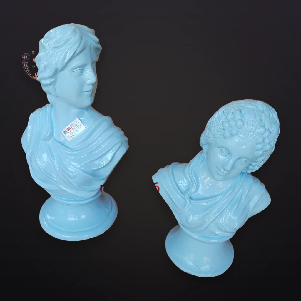 Sky Blue Roman Bust Pair