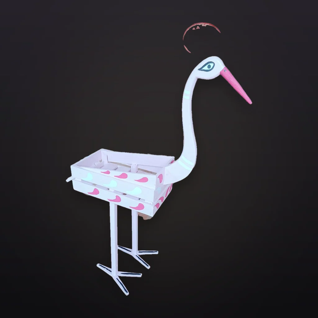 White Swan Cart Planter
