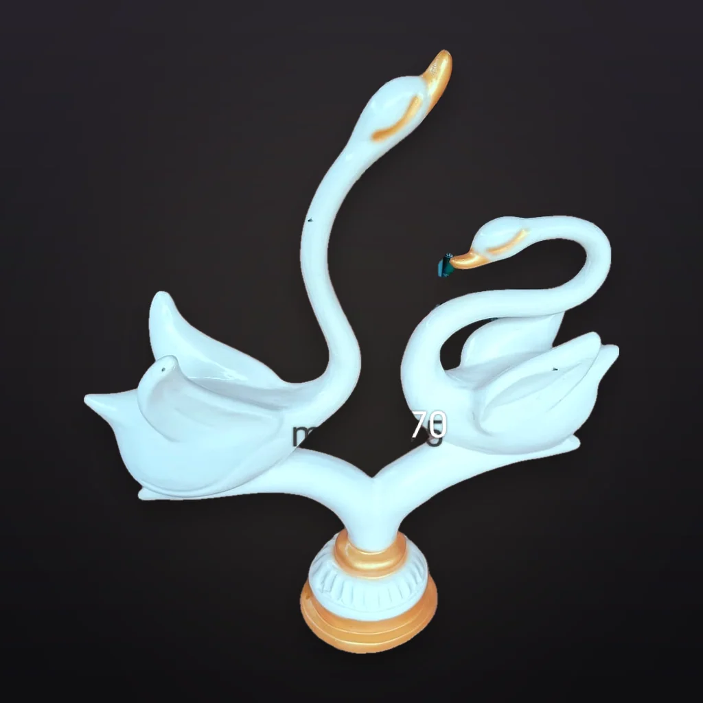 White Swan Pair Sculpture